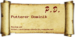 Putterer Dominik névjegykártya